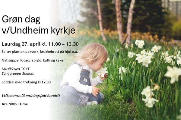 Grøn dag ved Undheim kyrkje, lørdag 27. april kl. 11
