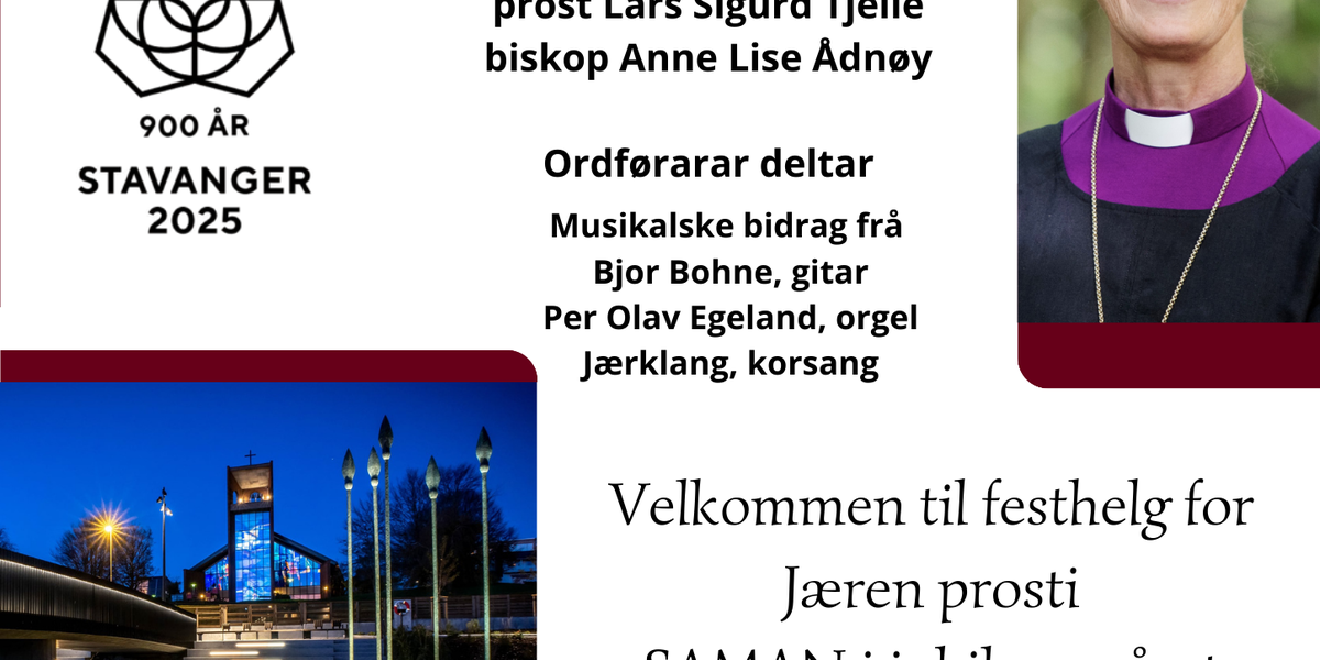 Jubileumshelg 4.-6. april - Stavanger bispedømme 900 år