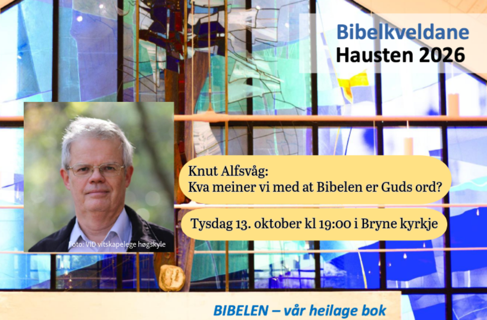 Bibelkveldar: 13. oktober, 27. oktober og 10. november