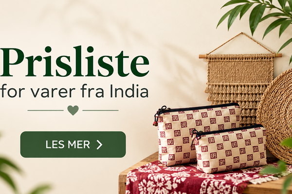 Prisliste for varer fra India