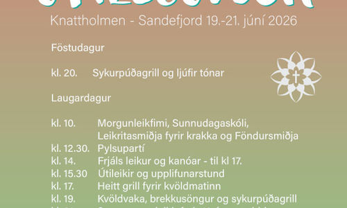 Dagskráin fyrir Útilegufjör í Knattholmen er klár