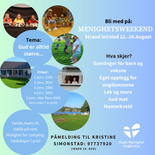 Menighetsweekend 22.-24.aug