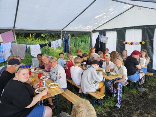 Stor speidergjeng på landsleir