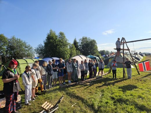 Stor speidergjeng på landsleir