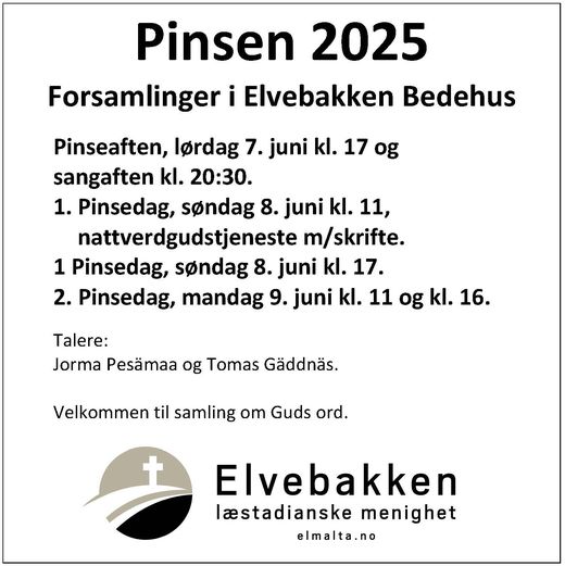 Velkommen til samling om Guds ord!