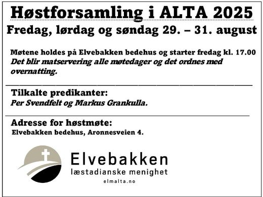 Velkommen til samling om Guds ord!