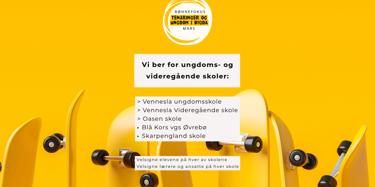 Vi ber for ungdommer og tenåpringer i bygda