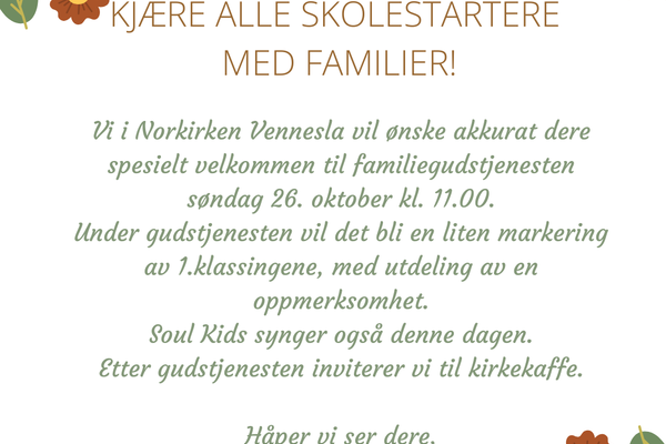 Skolestartmarkering i Norkirken