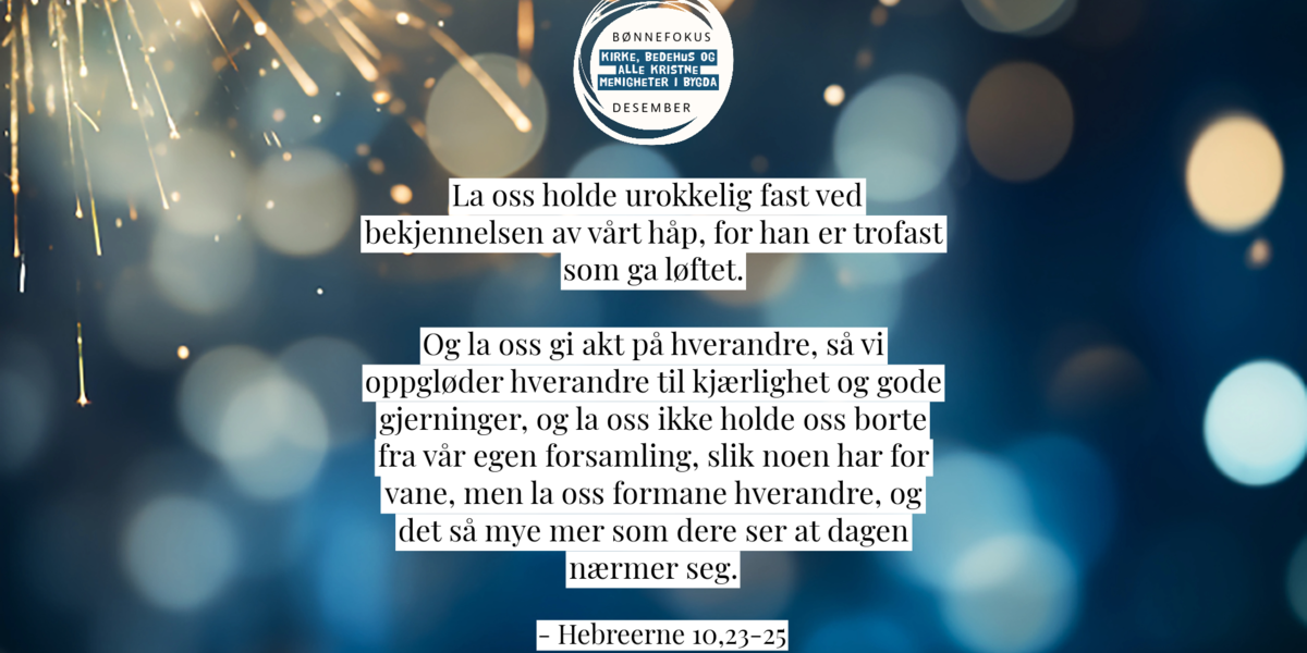 Vi ber i desember!