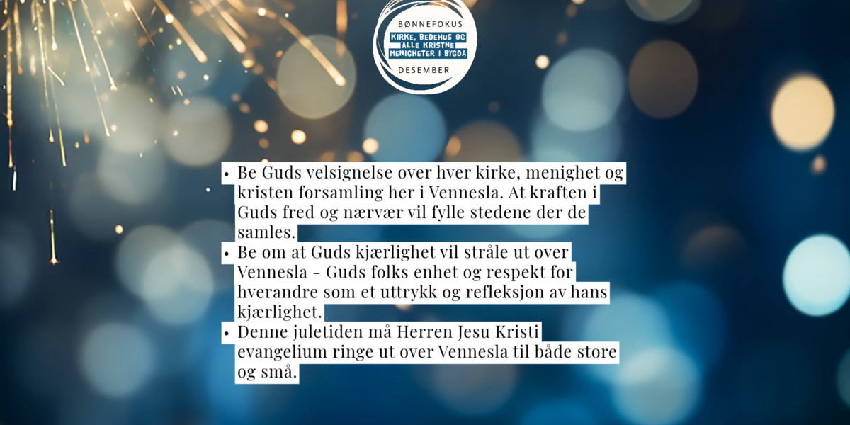 Vi ber i desember!