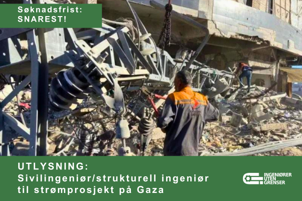 Mini-oppdrag: Sivilingeniør/ingeniør til Gaza Energy Initiative