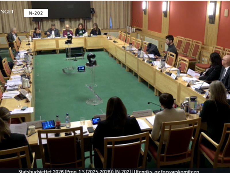 Utenriks- og forsvarskomiteen hadde ikke mindre enn 75 organisassjoner inne for å gi sitt syn på kapitlene som omhandler utviklingspolitikk i Statsbudsjettet 2026.