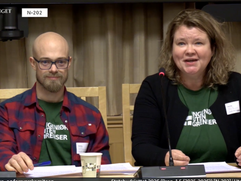 Håkon Duus, styremedlem i IUG og Heidi Bergfald IUGs kommunikasjonssjef.