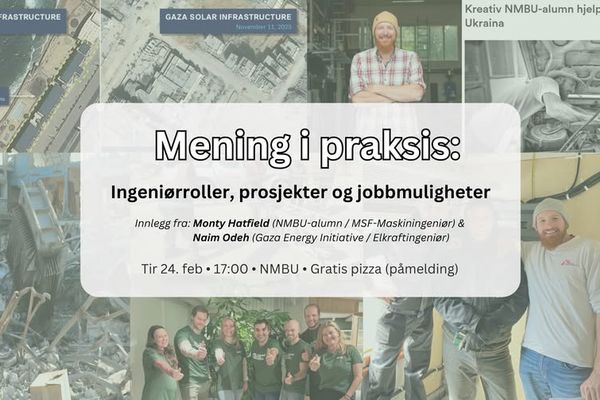 IUG NMBU inviterer alle interesserte til åpen fagkveld om ingeniørinnsats på Gaza.