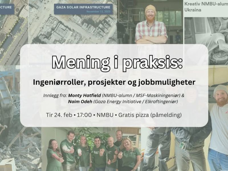 IUG NMBU inviterer alle interesserte til åpen fagkveld om ingeniørinnsats på Gaza.