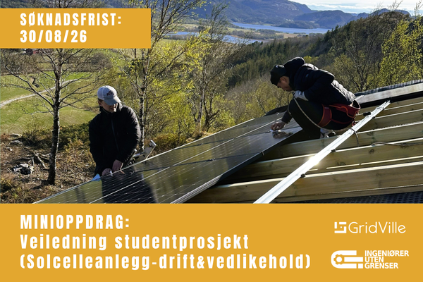 MINIOPPDRAG: Veiledning studentprosjekt (solcelleanlegg - drift&vedlikehold)