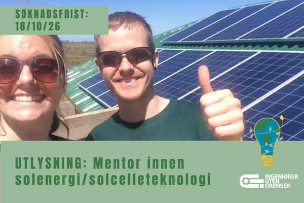 UTLYSNING: Mentor innen Solenergi/Solcelleteknologi