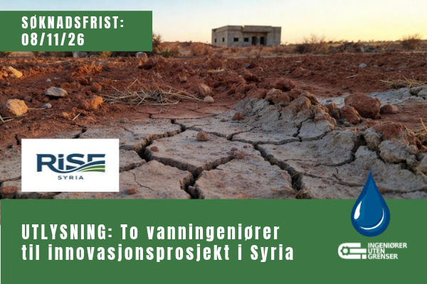 UTLYSNING: To vanningeniører til innovasjonsprosjekt i Syria
