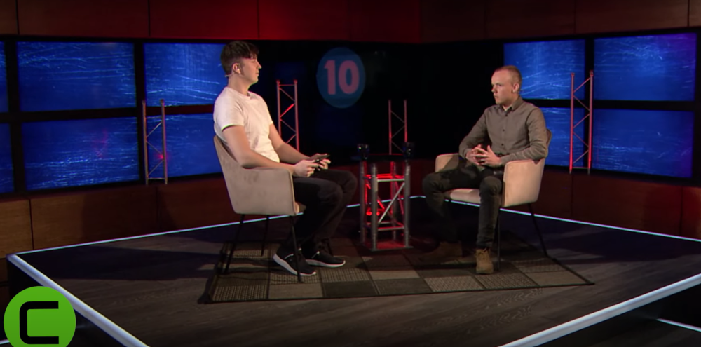 Gunnar blir intervjuet på Kanal 10