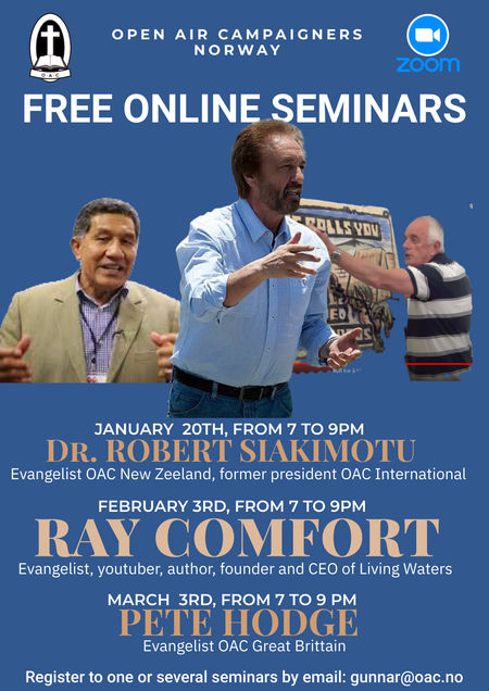 Gratis online seminarer og Q&A med Ray Comfort!