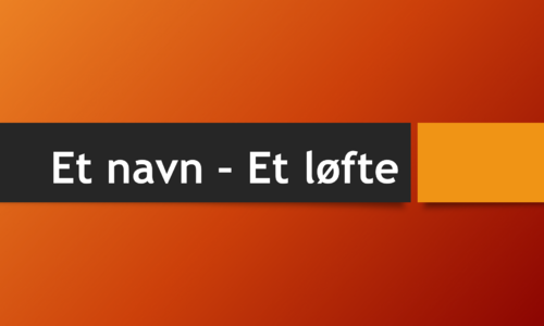 Daniel Egeli - Et navn - Et løfte