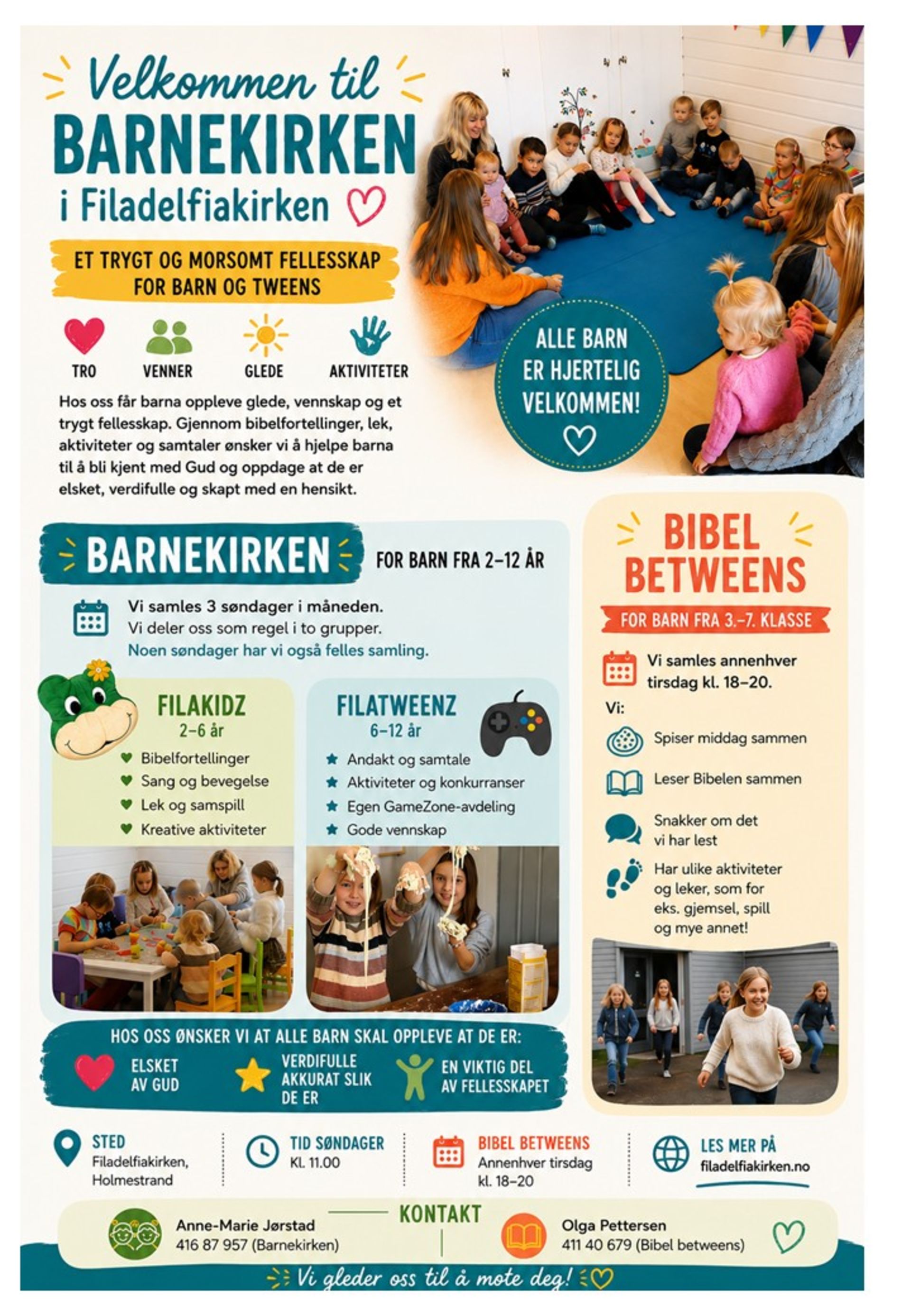 Oppstart av BARNEKIRKEN på søndag!
