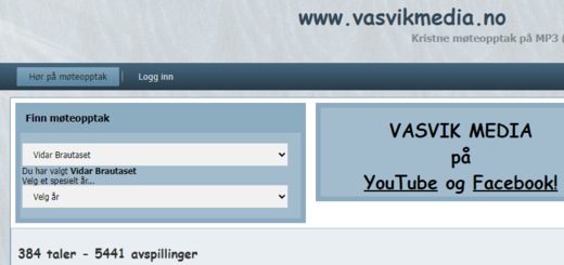 Finn lydfiler fra taler av Vidar Brautaset