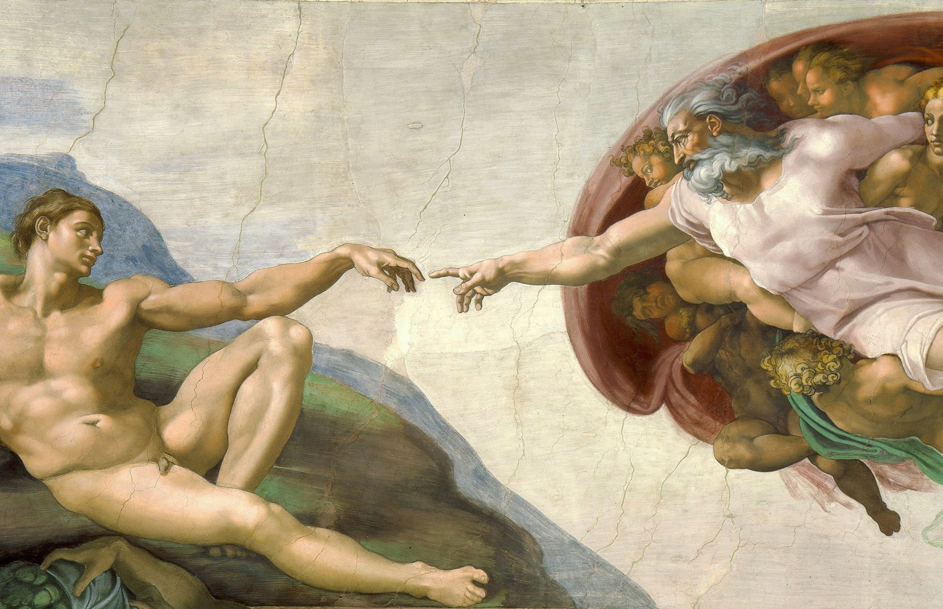 Michelangelos berømte maleri Creation of Adam