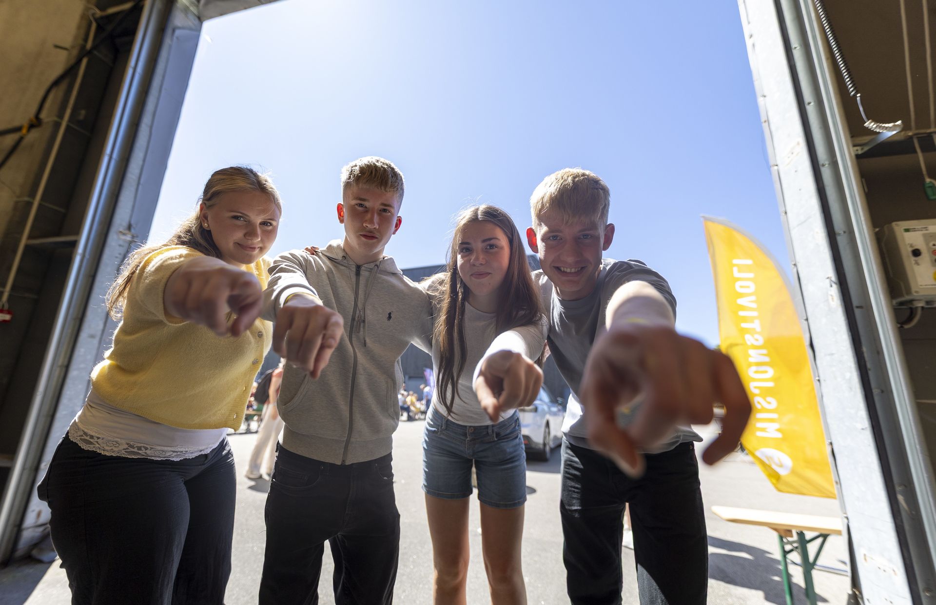 F.v: Ísabella (17) Mattías (16), Elísabet (15) og Jaden (17).