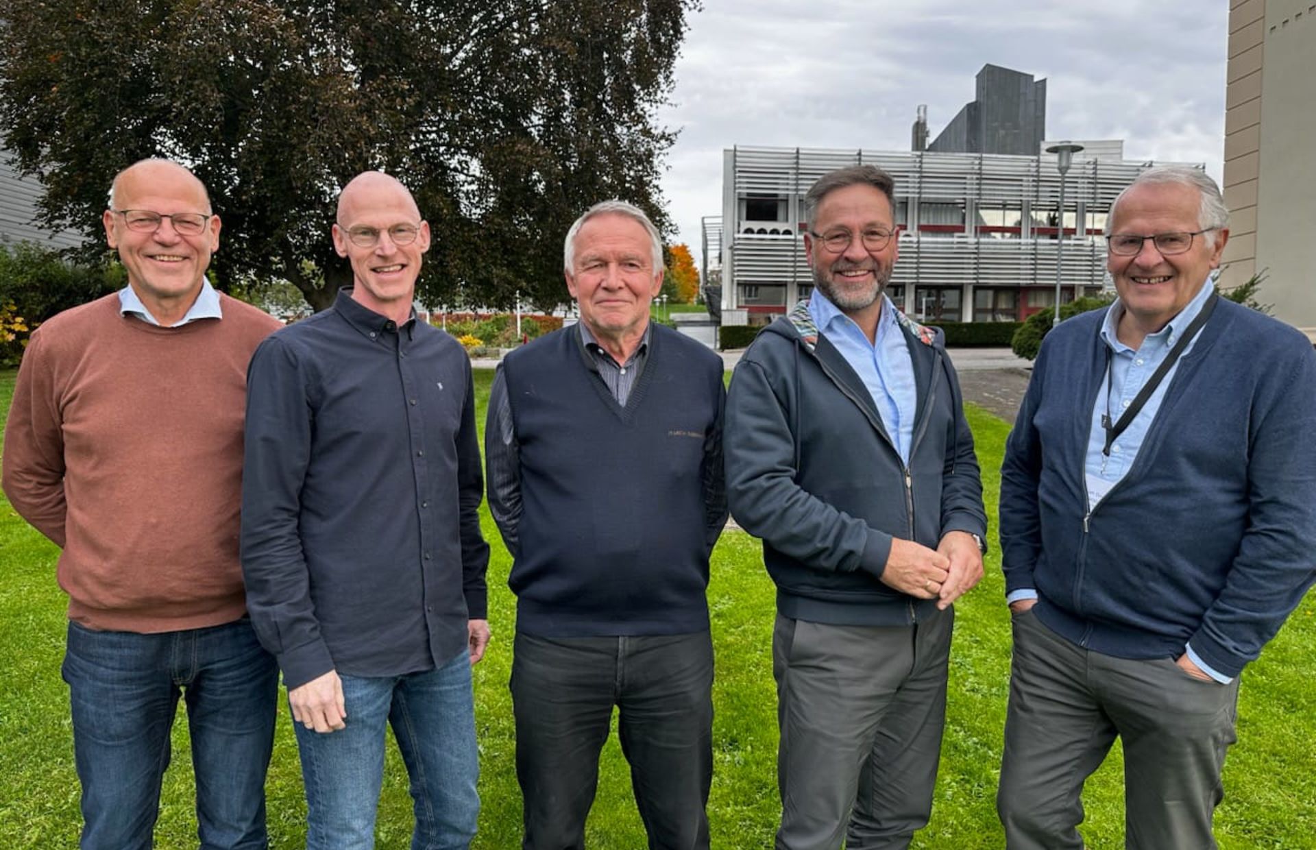 Nasjonalt tilsynsråd, f.v: Svenning Bjørke, Frank Vorhaug, Thor Fremmegård, Jostein Skartveit, Jan Ove Selstø