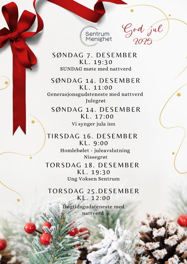 Advent og jul i Sentrum Menighet