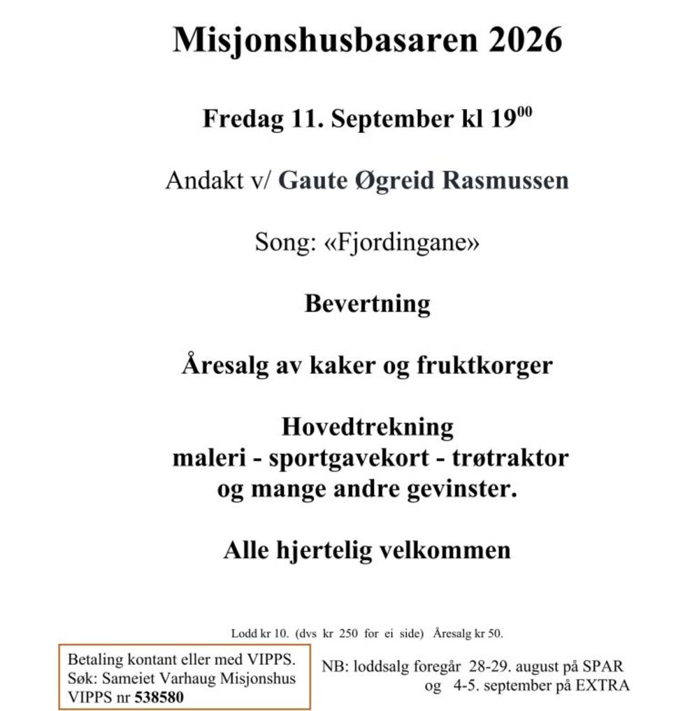 Misjonshusbasaren 2026