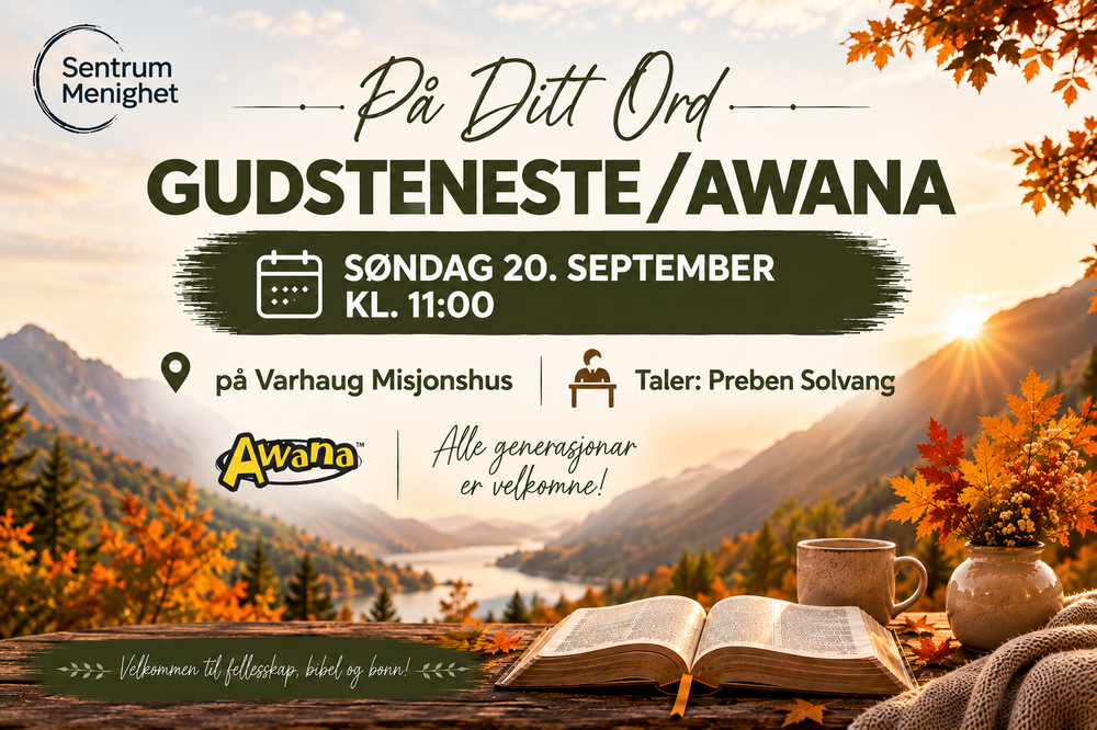 Gudsteneste/Awana 20.09.26