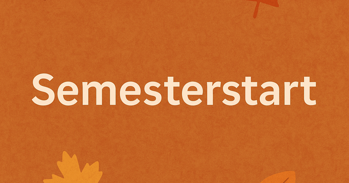 Semesterstart høsten 2025