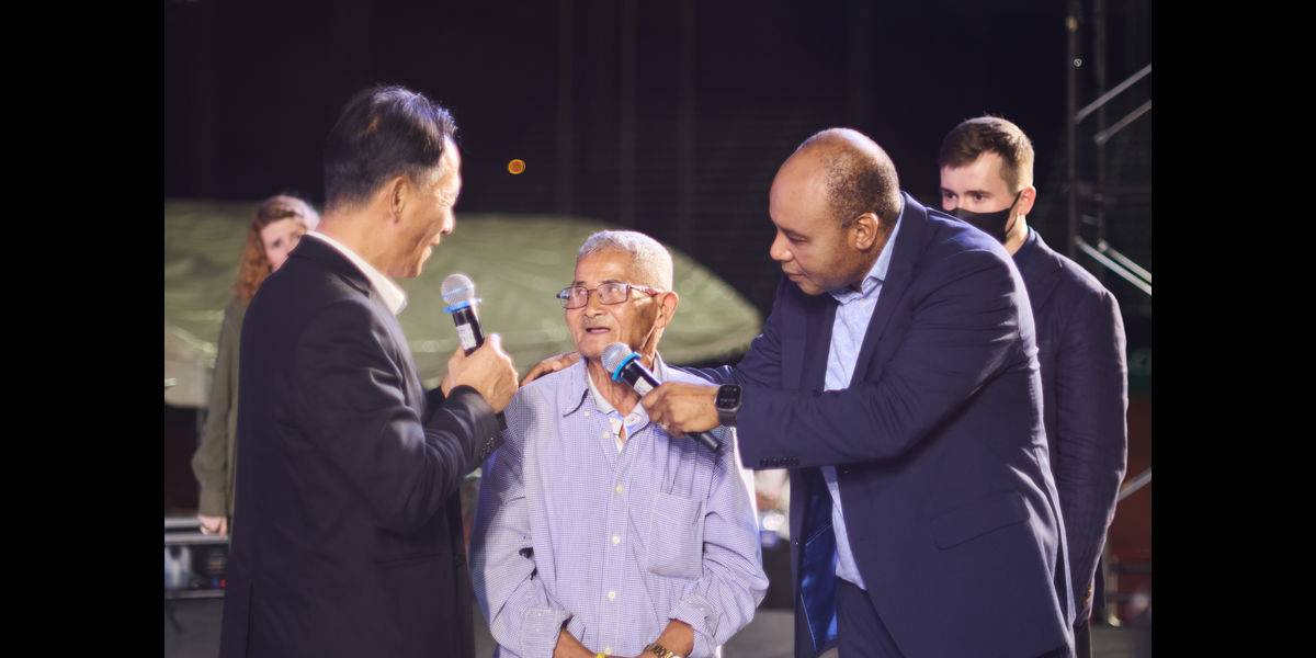 A man had been deaf for a year and couldn’t hear at all. He can hear now!