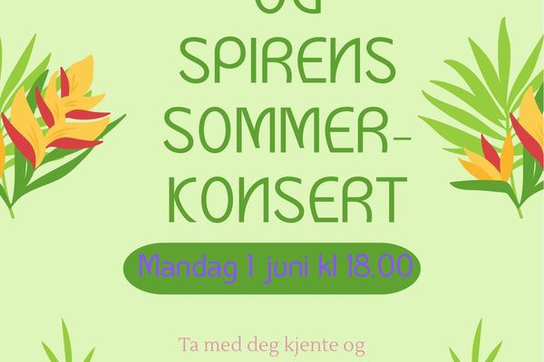 Sommerkonsert med Juniorn og Spiren 1. juni 2026 kl. 18.00