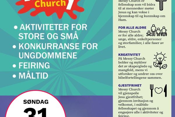 Messy Church søndag 31. mai kl. 11.00