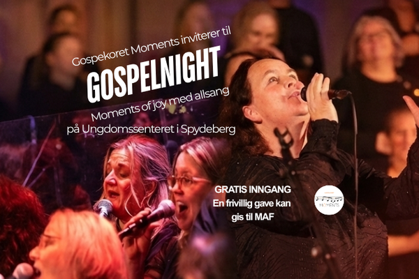 Velkommen til Gospelnight Søndag 20. september kl. 18