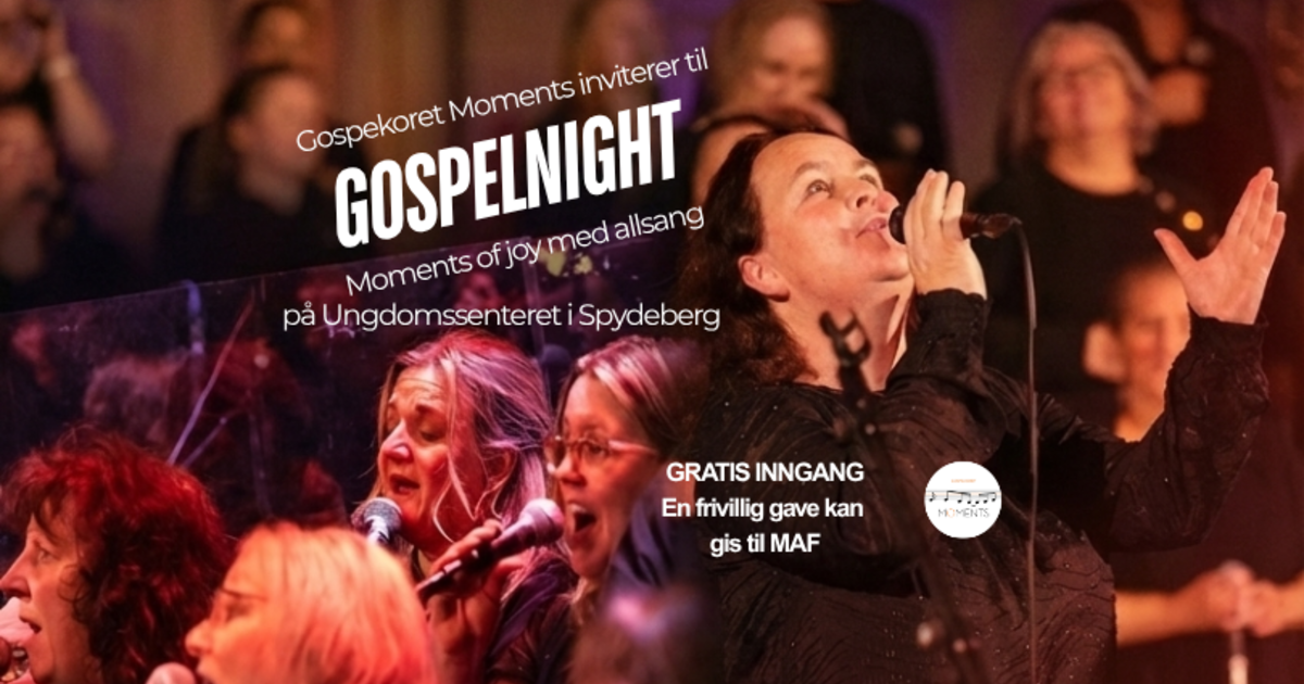 Velkommen til Gospelnight Søndag 20. september kl. 18