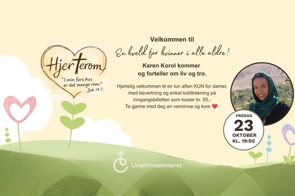 Hjerterom - en kveld for damer 23. oktober kl.19