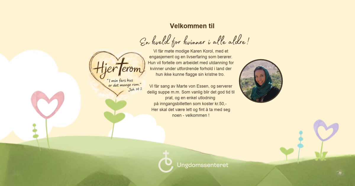 Hjerterom - en kveld for damer 23. oktober kl.19