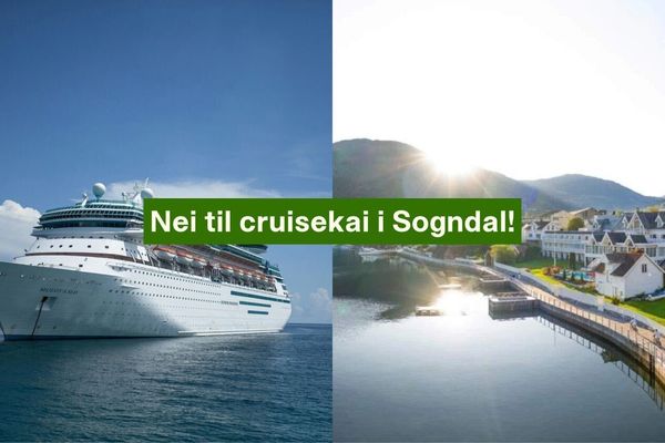 Sei NEI til cruisekai i Sogndal