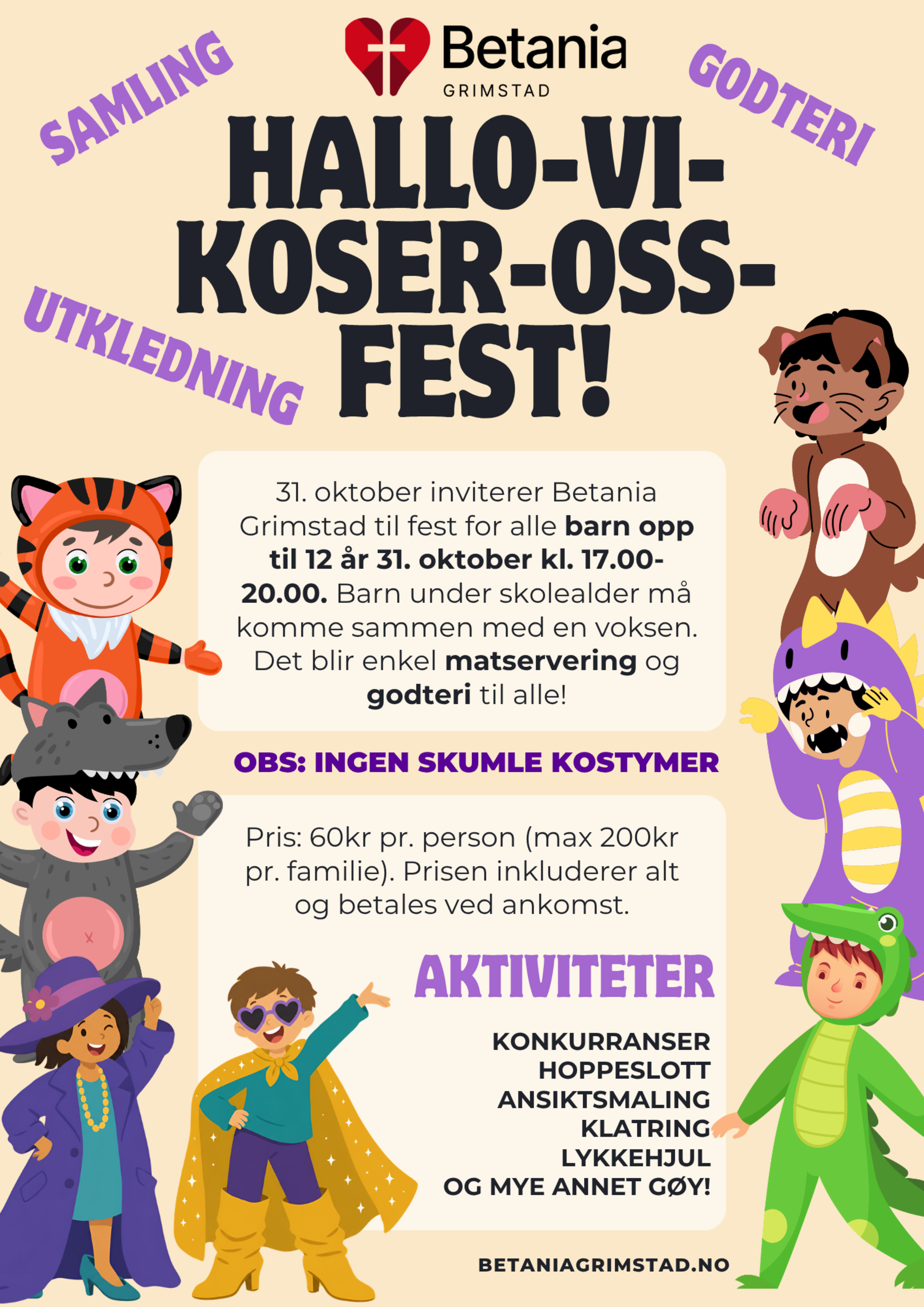 Hallo-Vi-Koser-Oss-Fest 31. oktober kl. 17:00