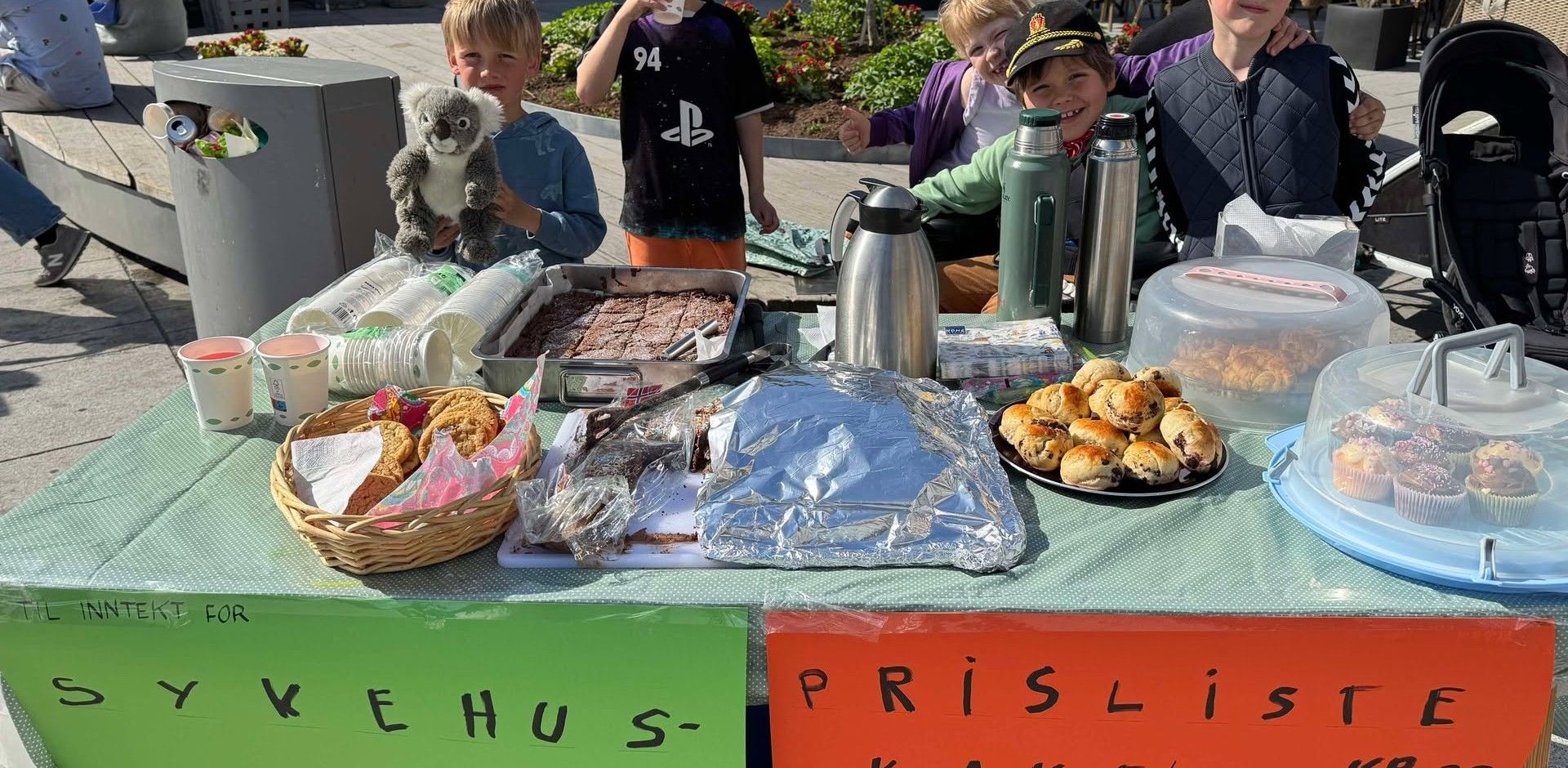 Seks små helter samlet inn penger til Sykehusklovnene