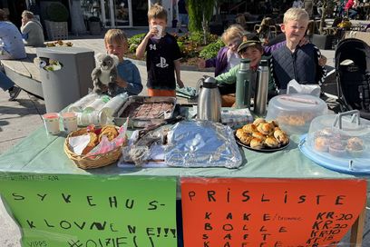 Seks små helter samlet inn penger til Sykehusklovnene