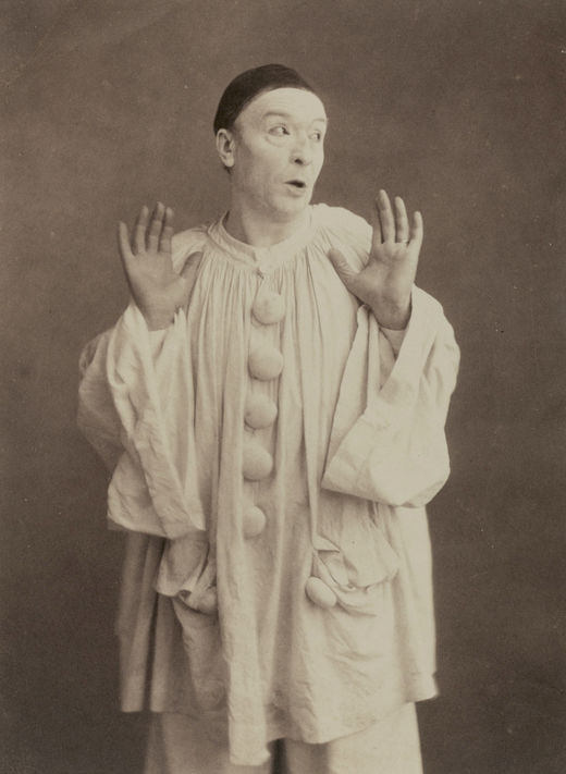 Den poetiske klovnen: Paul Legrand som Pierrot, ca. 1855.