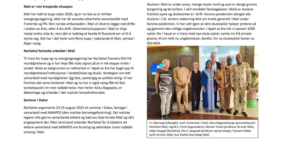 Nyhetsbrev november 2023