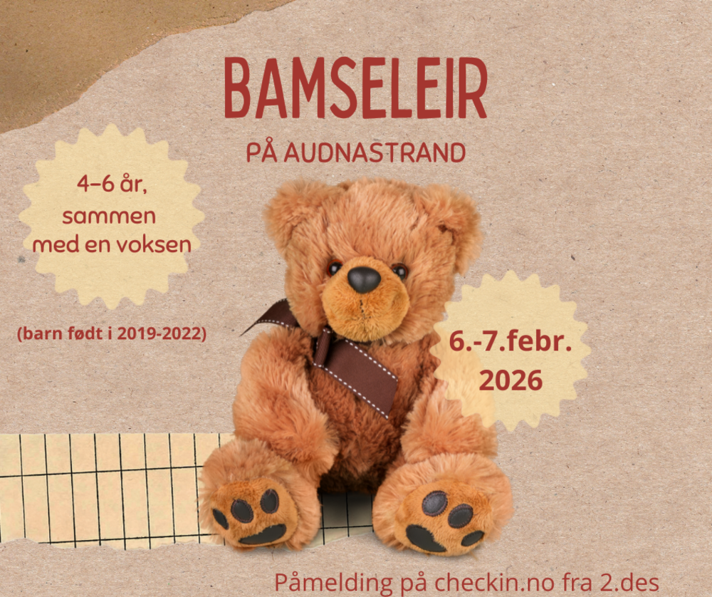 Bamseleir på Audnastrand, 6.-7. febr. 2026