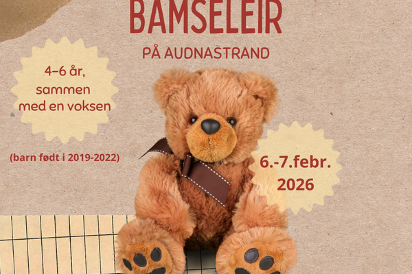 Bamseleir på Audnastrand 2026