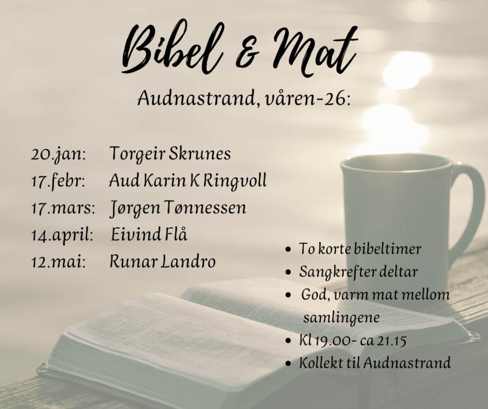 Bibel & Mat, 2026